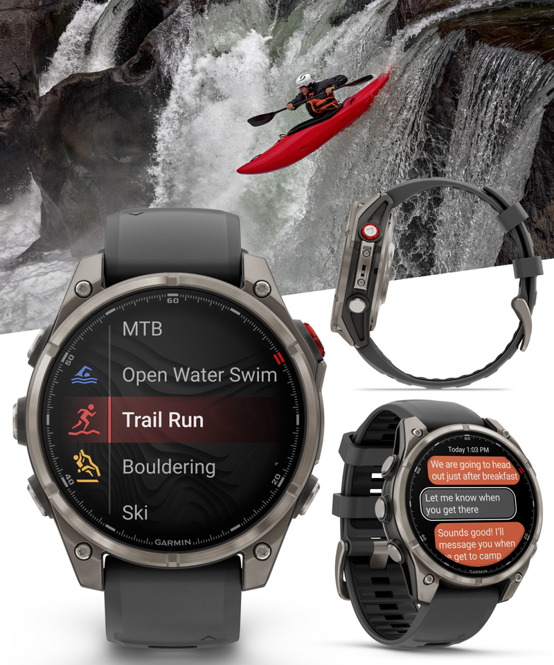 Garmin Fenix 8 Pro - 47 mm/51 mm AMOLED Sapphire Premium Connected Multisport GPS Smartwatch, inReach Technology | Wearable4U Bundle