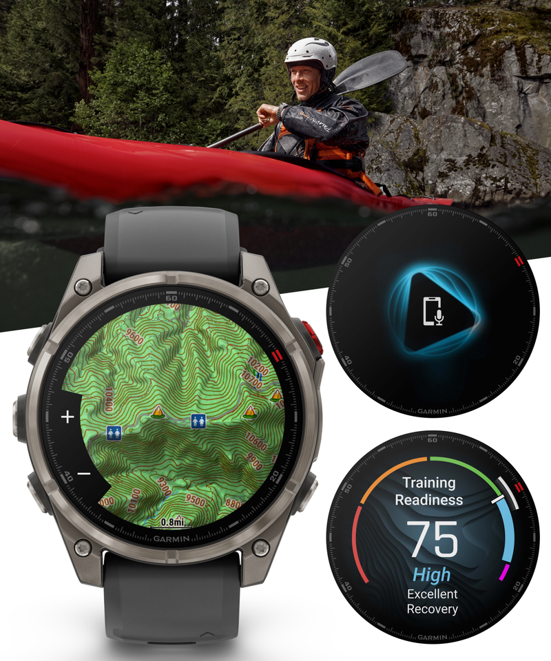 Garmin Fenix 8 Pro - 47 mm/51 mm AMOLED Sapphire Premium Connected Multisport GPS Smartwatch, inReach Technology | Wearable4U Bundle