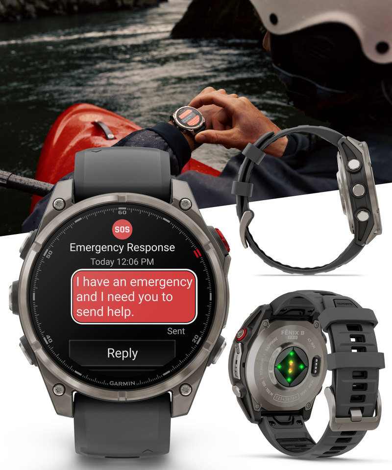 Garmin Fenix 8 Pro - 47 mm/51 mm AMOLED Sapphire Premium Connected Multisport GPS Smartwatch, inReach Technology | Wearable4U Bundle