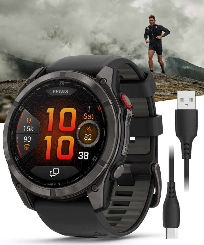 Garmin Fenix 8 Pro - 47 mm/51 mm AMOLED Sapphire Premium Connected Multisport GPS Smartwatch, inReach Technology | Wearable4U Bundle