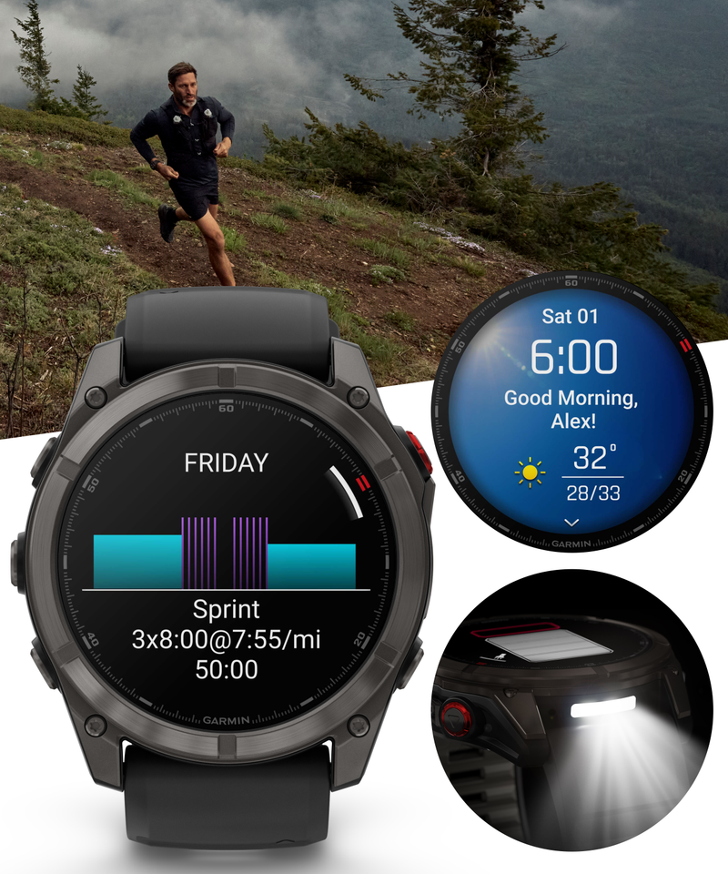 Garmin Fenix 8 Pro - 47 mm/51 mm AMOLED Sapphire Premium Connected Multisport GPS Smartwatch, inReach Technology | Wearable4U Bundle