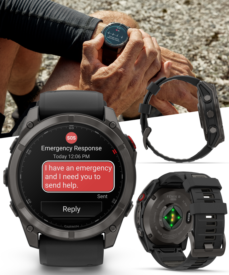 Garmin Fenix 8 Pro - 47 mm/51 mm AMOLED Sapphire Premium Connected Multisport GPS Smartwatch, inReach Technology | Wearable4U Bundle