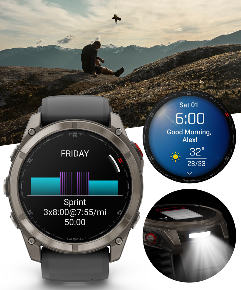 Garmin Fenix 8 Pro - 47 mm/51 mm AMOLED Sapphire Premium Connected Multisport GPS Smartwatch, inReach Technology | Wearable4U Bundle