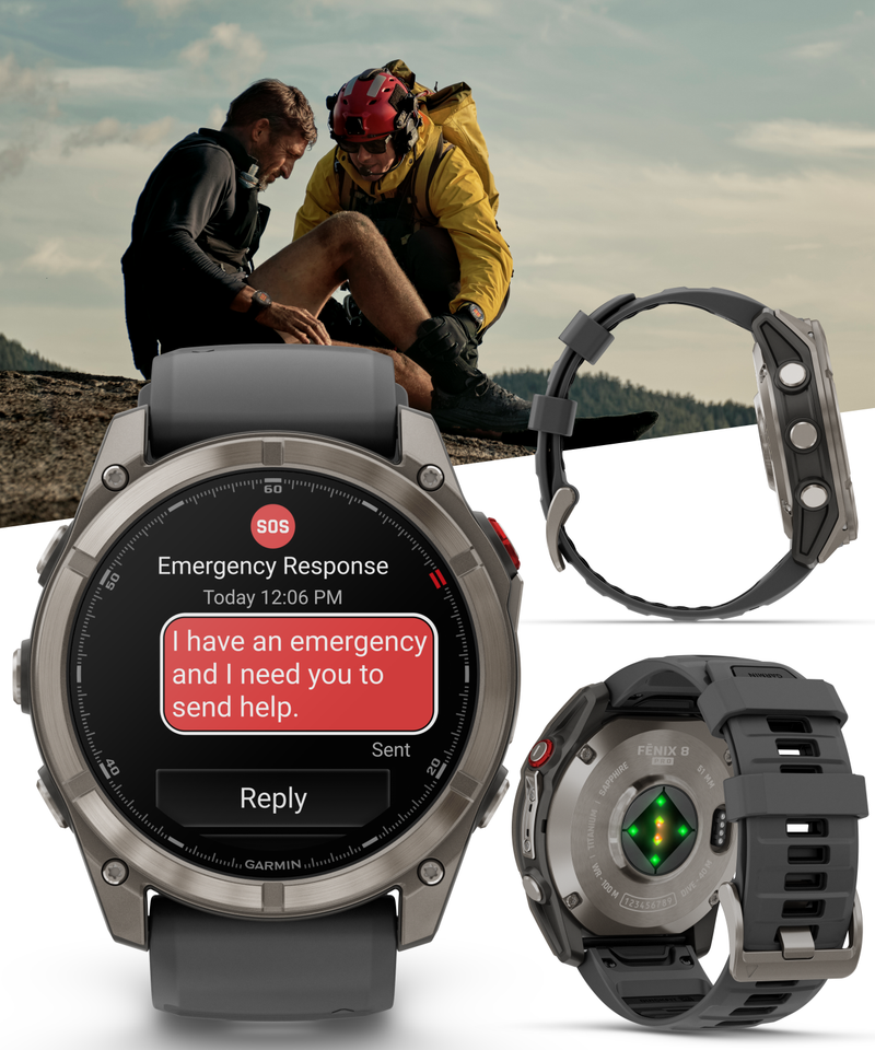 Garmin Fenix 8 Pro - 47 mm/51 mm AMOLED Sapphire Premium Connected Multisport GPS Smartwatch, inReach Technology | Wearable4U Bundle