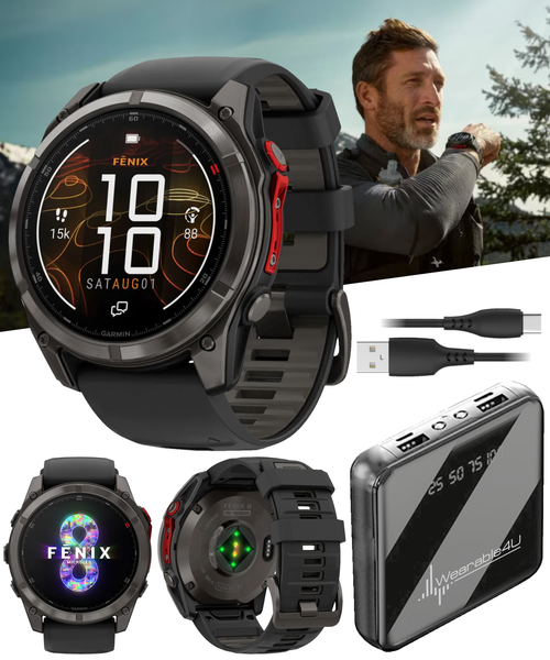 Garmin Fenix 8 Pro – 51 mm MicroLED Premium Multisport GPS Smartwatch, Sapphire Lens, inReach Technology (010-03380-00) w/ Wearable4U Bundle