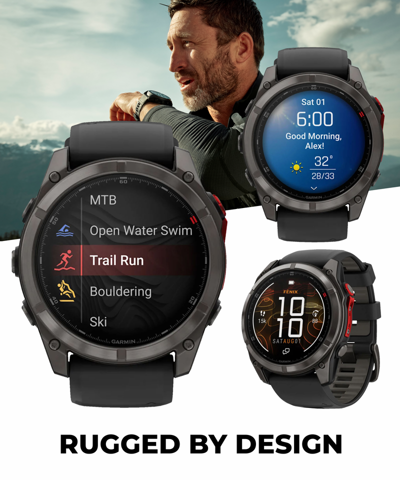 Garmin Fenix 8 Pro – 51 mm MicroLED Premium Multisport GPS Smartwatch, Sapphire Lens, inReach Technology (010-03380-00) w/ Wearable4U Bundle