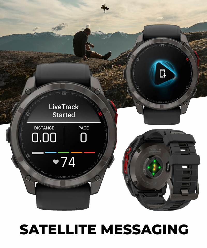 Garmin Fenix 8 Pro – 51 mm MicroLED Premium Multisport GPS Smartwatch, Sapphire Lens, inReach Technology (010-03380-00) w/ Wearable4U Bundle