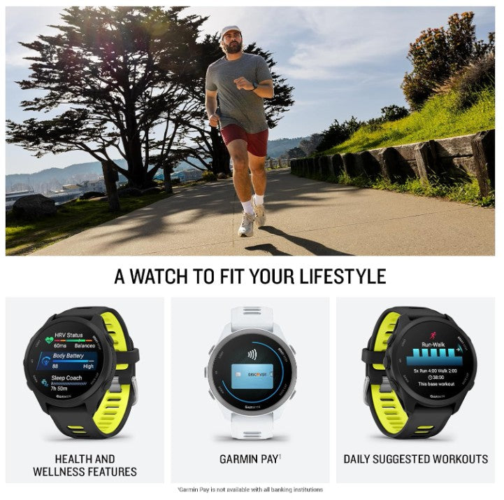 Garmin Forerunner 170 Music GPS Running Smartwatch AMOLED Touchscreen Display