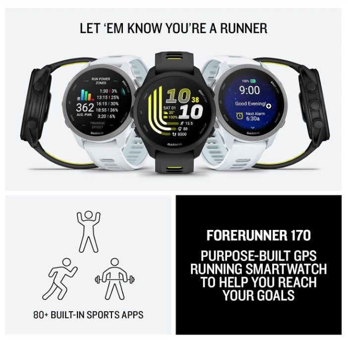 Garmin Forerunner 170 Music GPS Running Smartwatch AMOLED Touchscreen Display