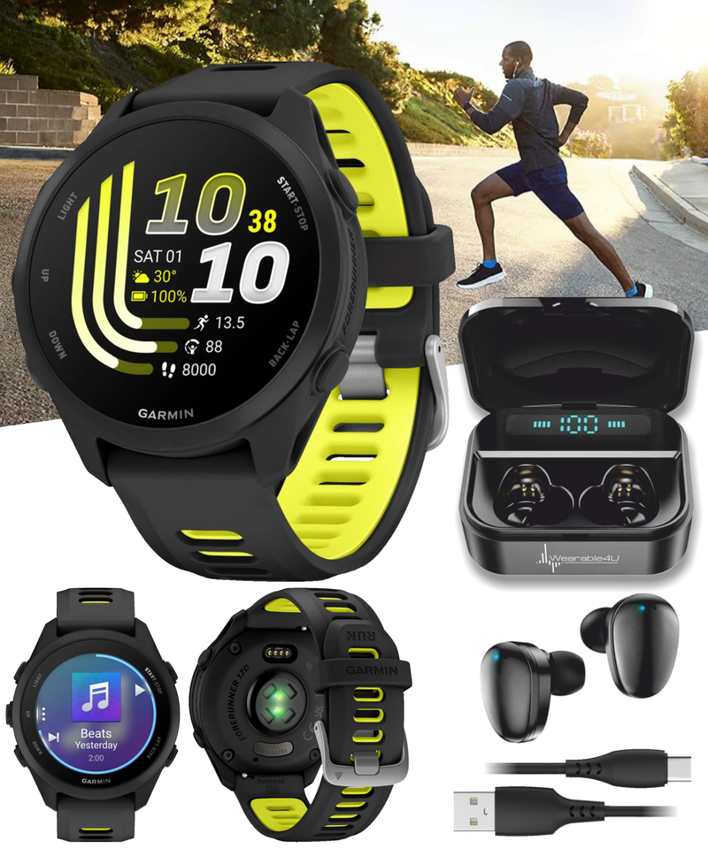 Garmin Forerunner 170 Music GPS Running Smartwatch AMOLED Touchscreen Display