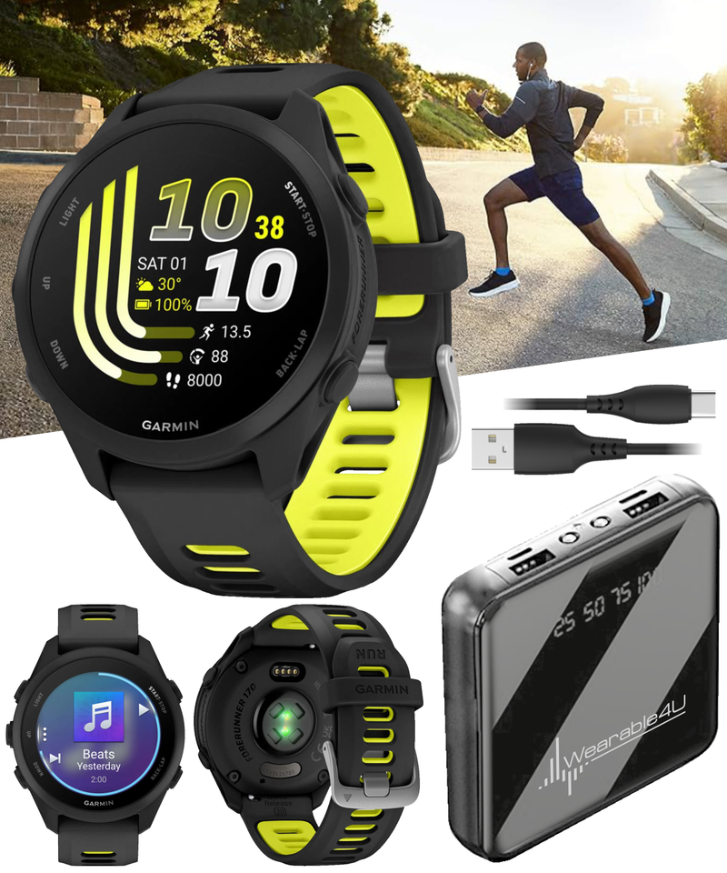 Garmin Forerunner 170 Music GPS Running Smartwatch AMOLED Touchscreen Display