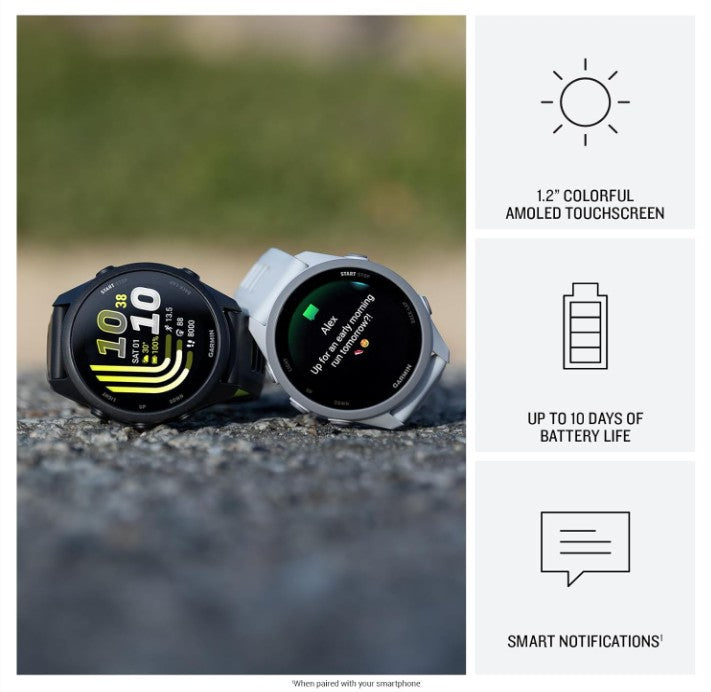 Garmin Forerunner 170 Music GPS Running Smartwatch AMOLED Touchscreen Display