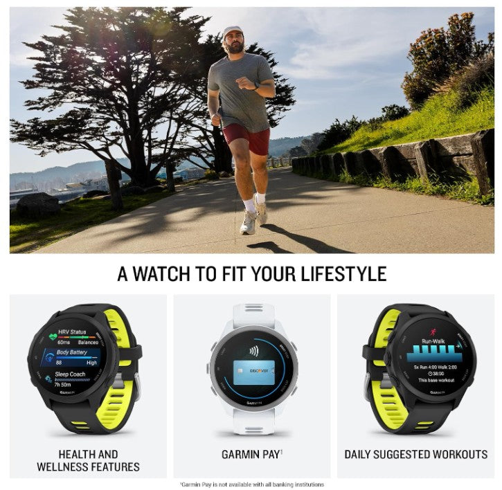 Garmin Forerunner 170 Music GPS Running Smartwatch AMOLED Touchscreen Display