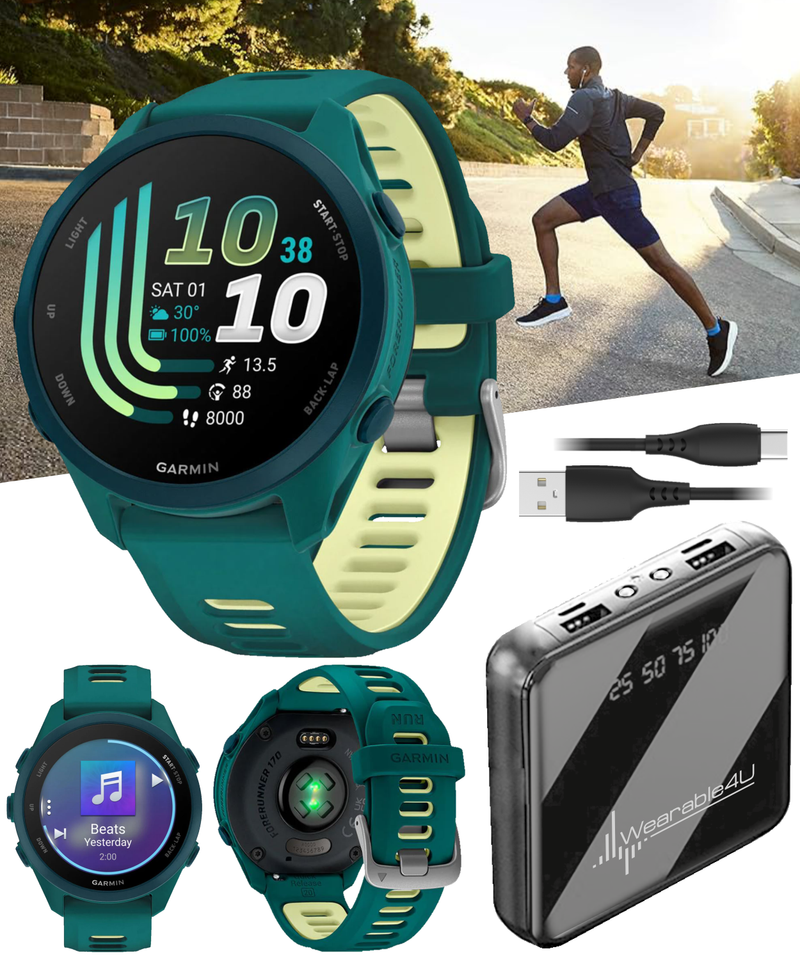 Garmin Forerunner 170 Music GPS Running Smartwatch AMOLED Touchscreen Display