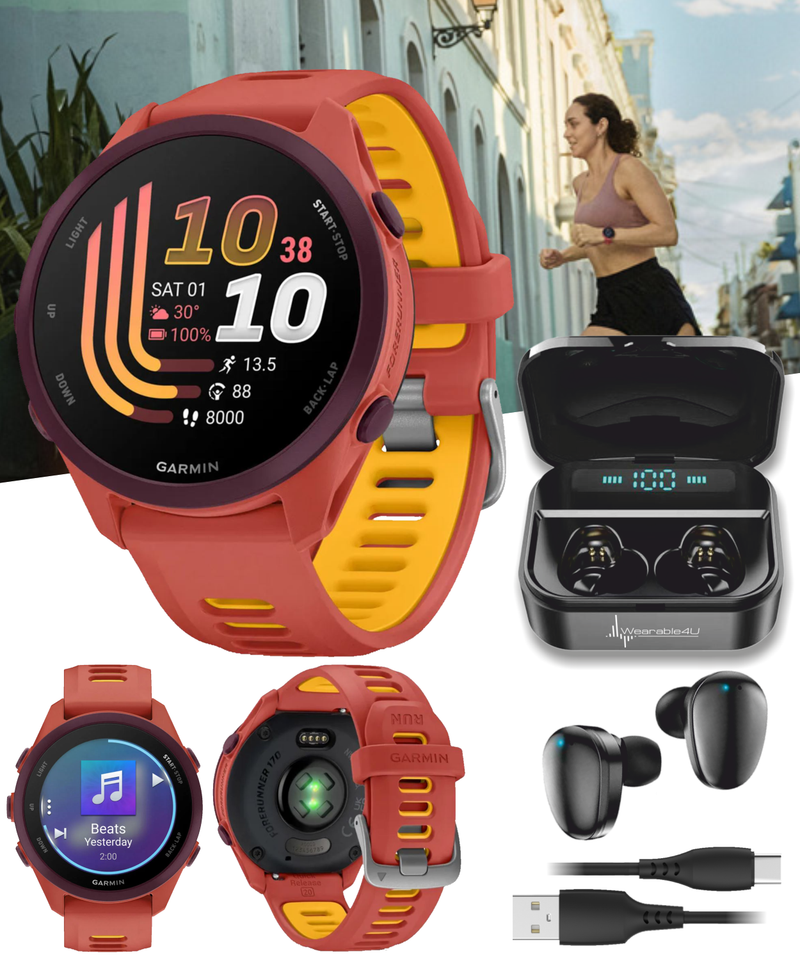 Garmin Forerunner 170 Music GPS Running Smartwatch AMOLED Touchscreen Display