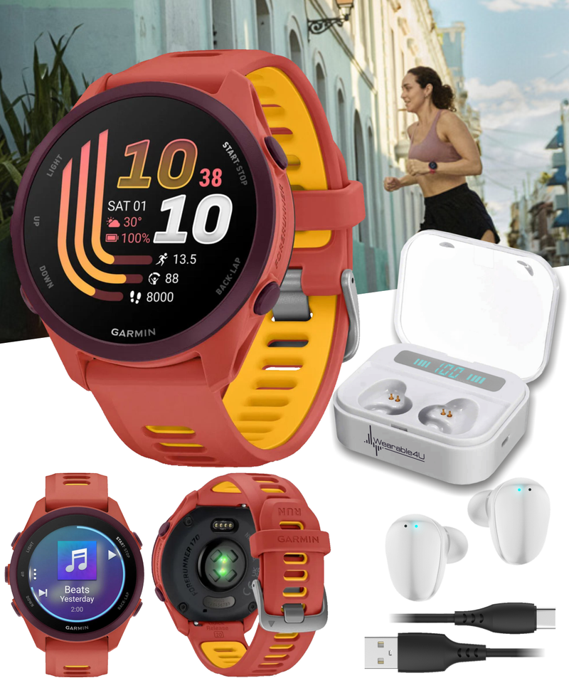 Garmin Forerunner 170 Music GPS Running Smartwatch AMOLED Touchscreen Display