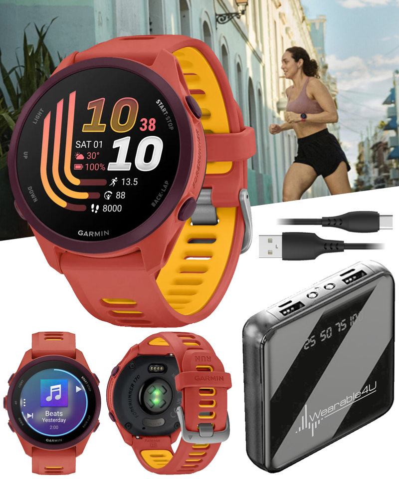 Garmin Forerunner 170 Music GPS Running Smartwatch AMOLED Touchscreen Display