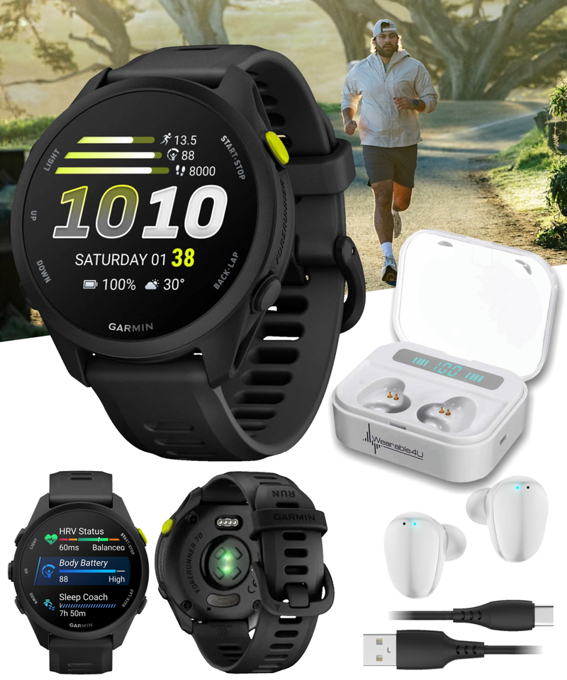 Garmin Forerunner 70 Easy-to-Use GPS Running Smartwatch AMOLED Touchscreen Display