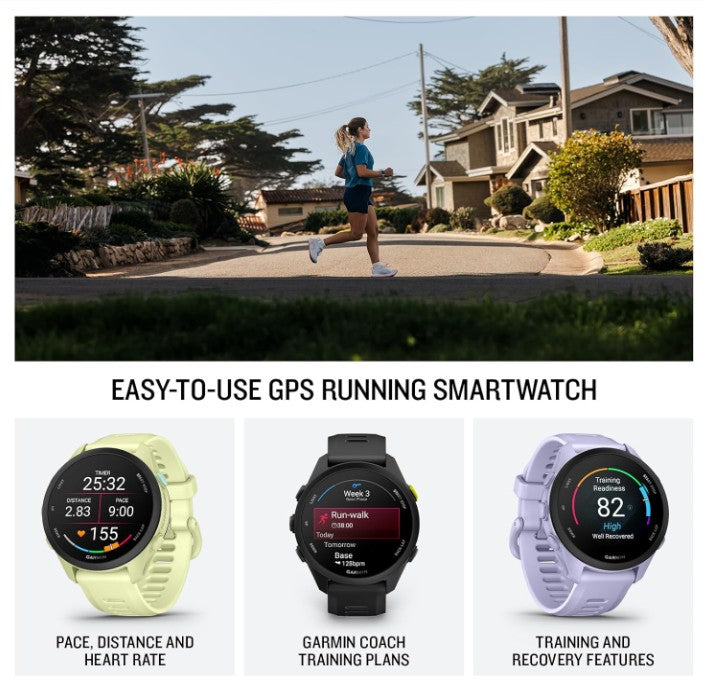Garmin Forerunner 70 Easy-to-Use GPS Running Smartwatch AMOLED Touchscreen Display