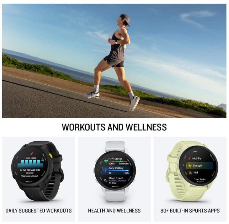 Garmin Forerunner 70 Easy-to-Use GPS Running Smartwatch AMOLED Touchscreen Display