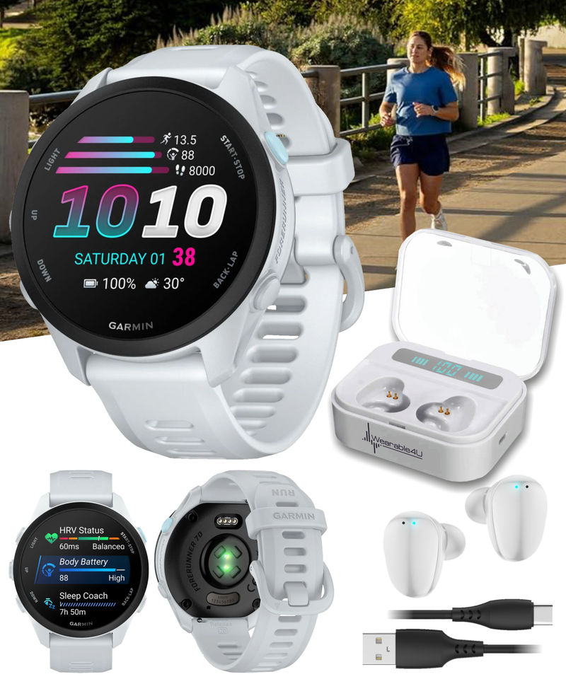 Garmin Forerunner 70 Easy-to-Use GPS Running Smartwatch AMOLED Touchscreen Display