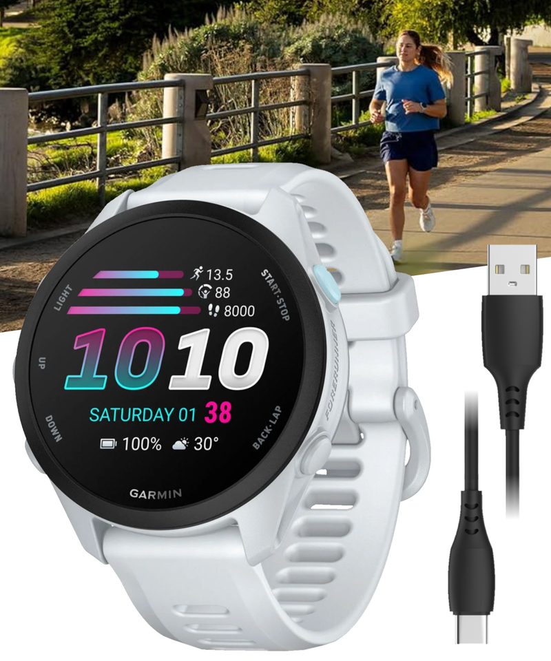 Garmin Forerunner 70 Easy-to-Use GPS Running Smartwatch AMOLED Touchscreen Display