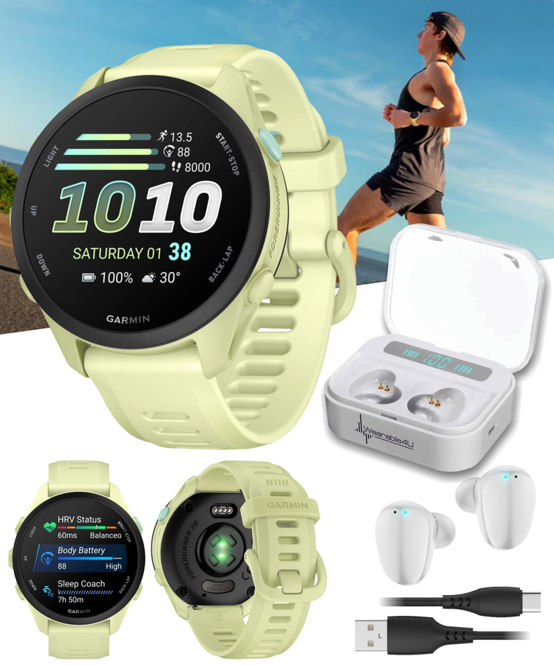 Garmin Forerunner 70 Easy-to-Use GPS Running Smartwatch AMOLED Touchscreen Display