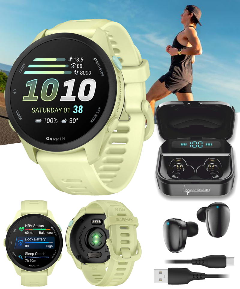 Garmin Forerunner 70 Easy-to-Use GPS Running Smartwatch AMOLED Touchscreen Display