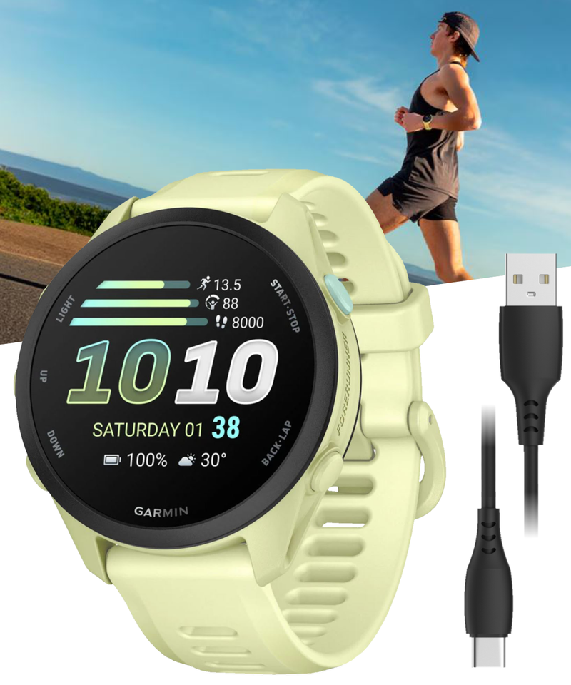 Garmin Forerunner 70 Easy-to-Use GPS Running Smartwatch AMOLED Touchscreen Display