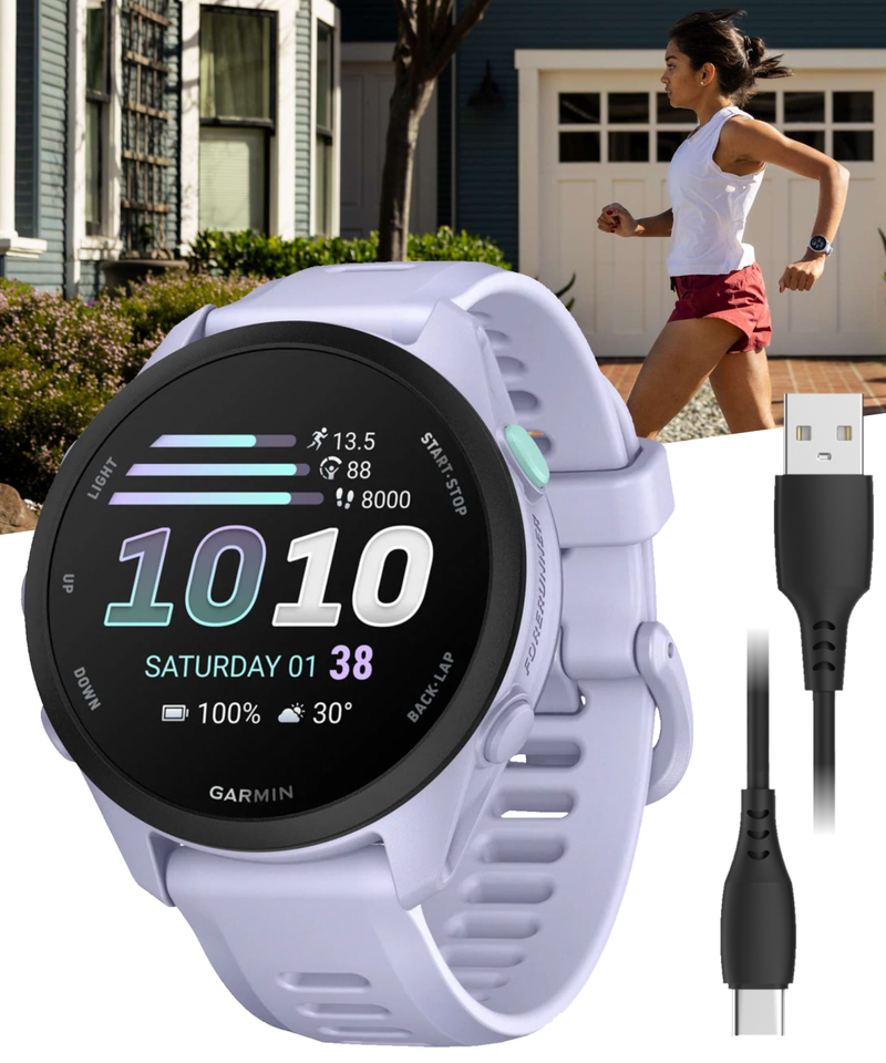 Garmin Forerunner 70 Easy-to-Use GPS Running Smartwatch AMOLED Touchscreen Display