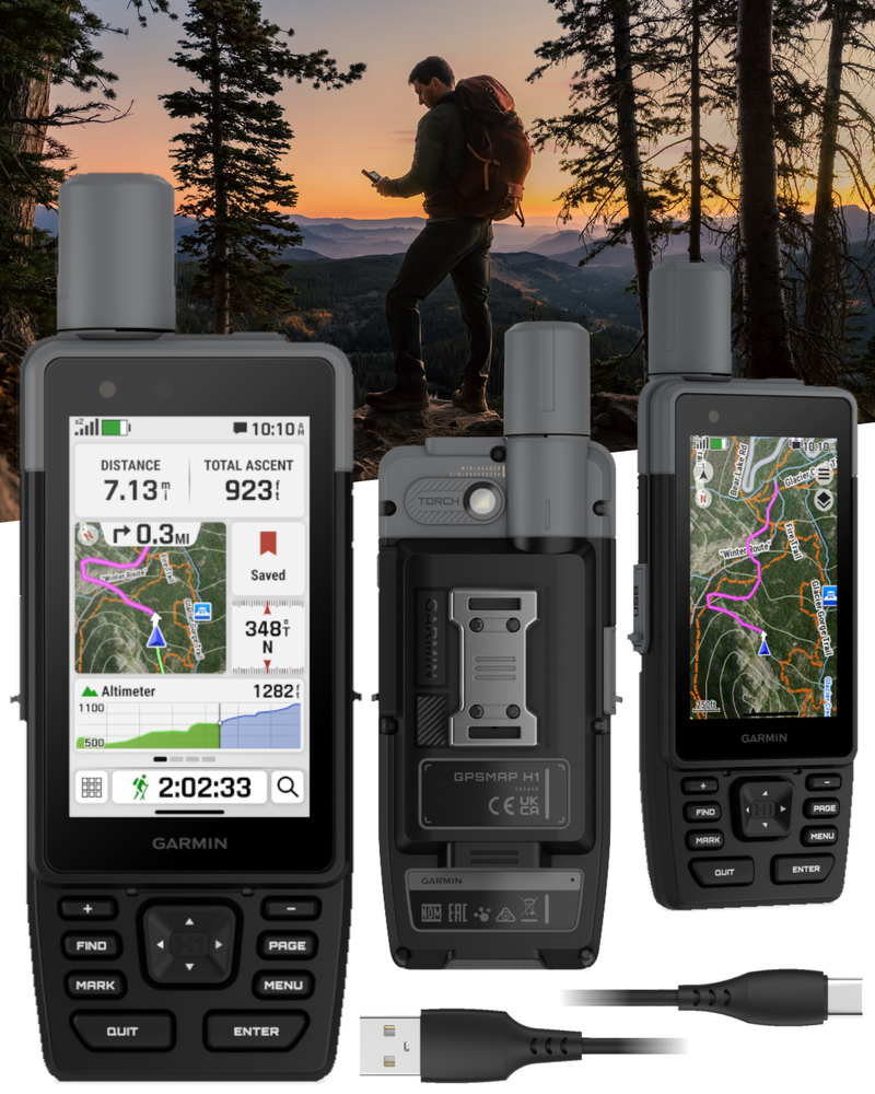 GPSMAP H1, Premium GPS Handheld Navigator with Color Touchscreen and Buttons