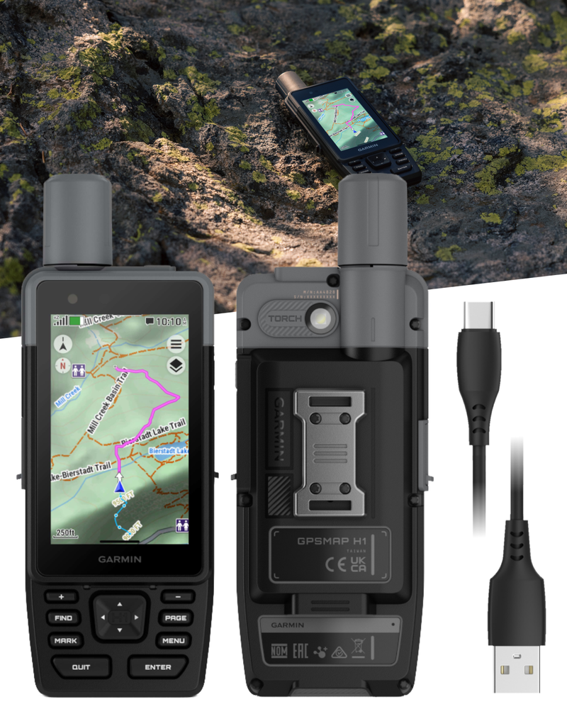 GPSMAP H1, Premium GPS Handheld Navigator with Color Touchscreen and Buttons