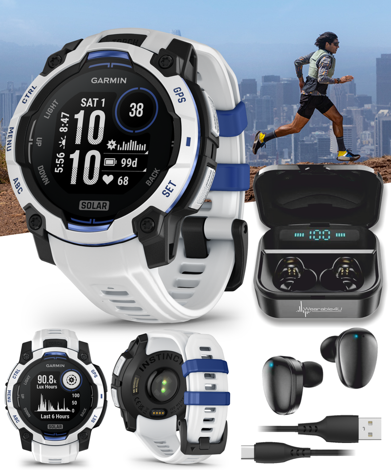 Garmin Instinct 3 Rugged Outdoor GPS Smartwatch – 45/50mm AMOLED & SOLAR, Supernova Collection, Limited Edition Color, Health & Fitness Tracking | Werable4U Bundle