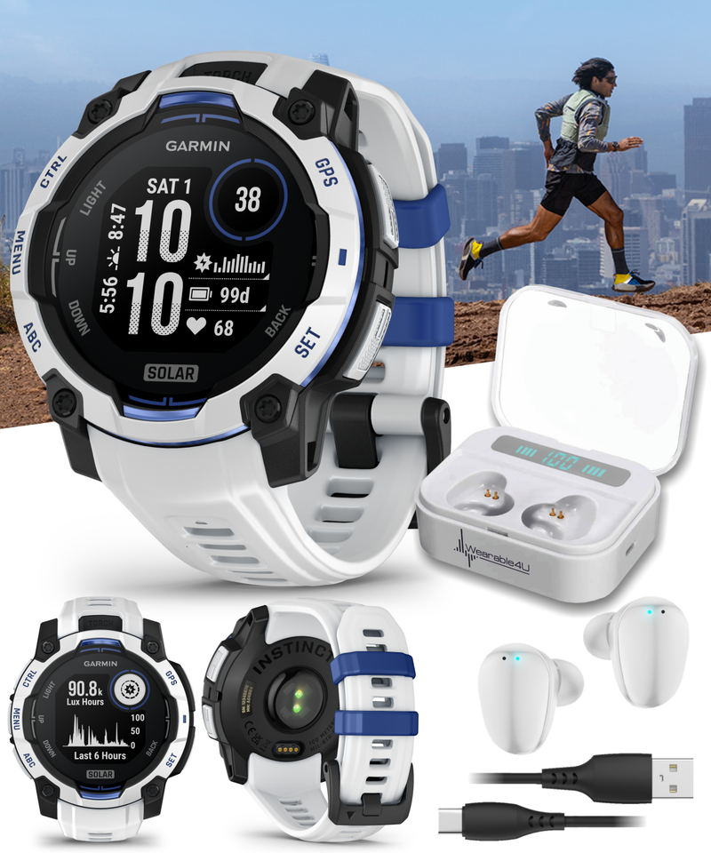Garmin Instinct 3 Rugged Outdoor GPS Smartwatch – 45/50mm AMOLED & SOLAR, Supernova Collection, Limited Edition Color, Health & Fitness Tracking | Werable4U Bundle