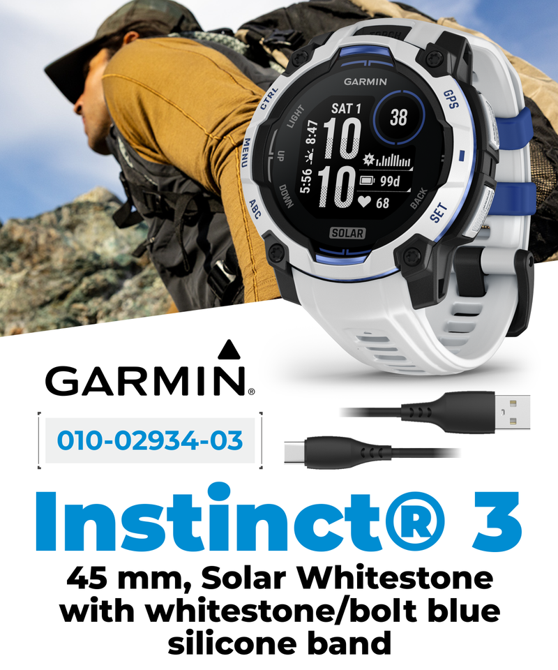 Garmin Instinct 3 Rugged Outdoor GPS Smartwatch – 45/50mm AMOLED & SOLAR, Supernova Collection, Limited Edition Color, Health & Fitness Tracking | Werable4U Bundle