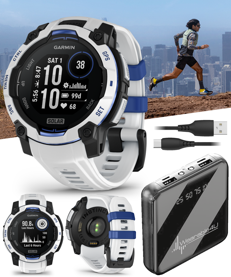 Garmin Instinct 3 Rugged Outdoor GPS Smartwatch – 45/50mm AMOLED & SOLAR, Supernova Collection, Limited Edition Color, Health & Fitness Tracking | Werable4U Bundle