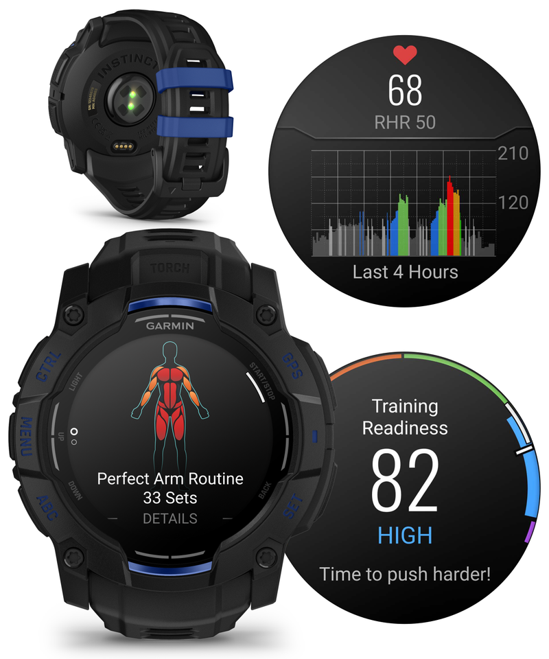 Garmin Instinct 3 Rugged Outdoor GPS Smartwatch – 45/50mm AMOLED & SOLAR, Supernova Collection, Limited Edition Color, Health & Fitness Tracking | Werable4U Bundle