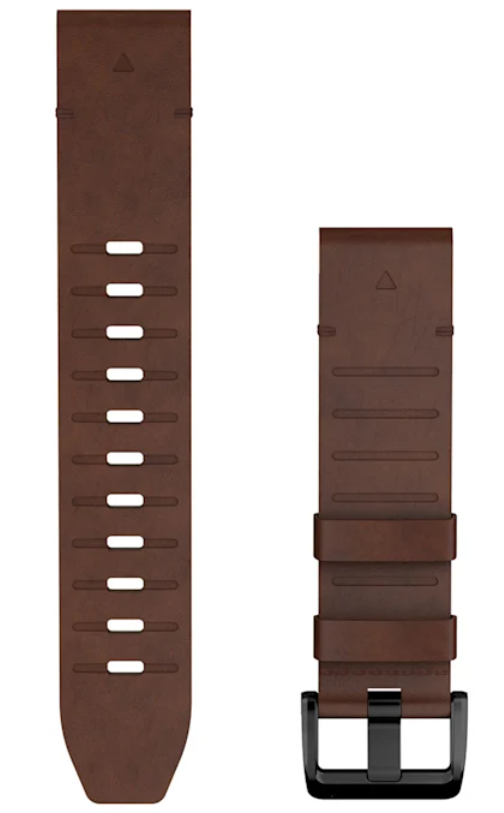 Garmin QuickFit Watch Bands, Bone & Walnut Leather, Available in Different Sizes