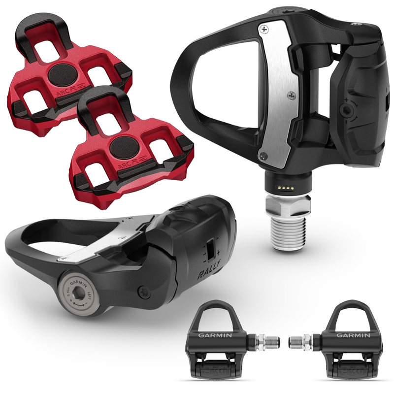 Garmin Rally RK110 / RK210 Single-Sensing or Dual-Sensing Power Meter Pedals – Road (LOOK KEO) & XC210 Pedal Bodies for Off-Road (SPD), Cycling Dynamics w/ Wearable4U Bundle
