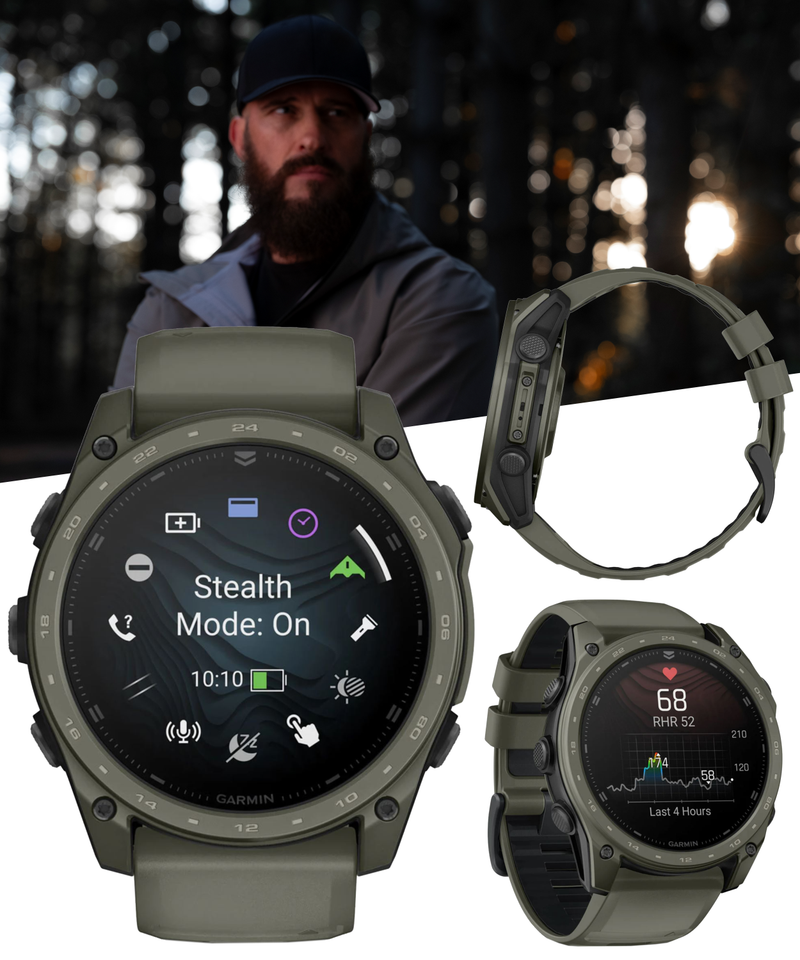 Garmin Tactix 8 – 51mm Cerakote, Premium Tactical GPS Smartwatch, AMOLED Display, Applied Ballistics Solver | Wearable4U Bundle