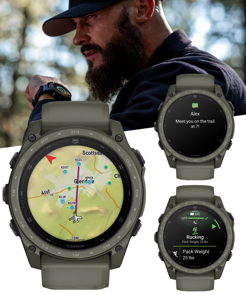 Garmin Tactix 8 – 51mm Cerakote, Premium Tactical GPS Smartwatch, AMOLED Display, Applied Ballistics Solver | Wearable4U Bundle