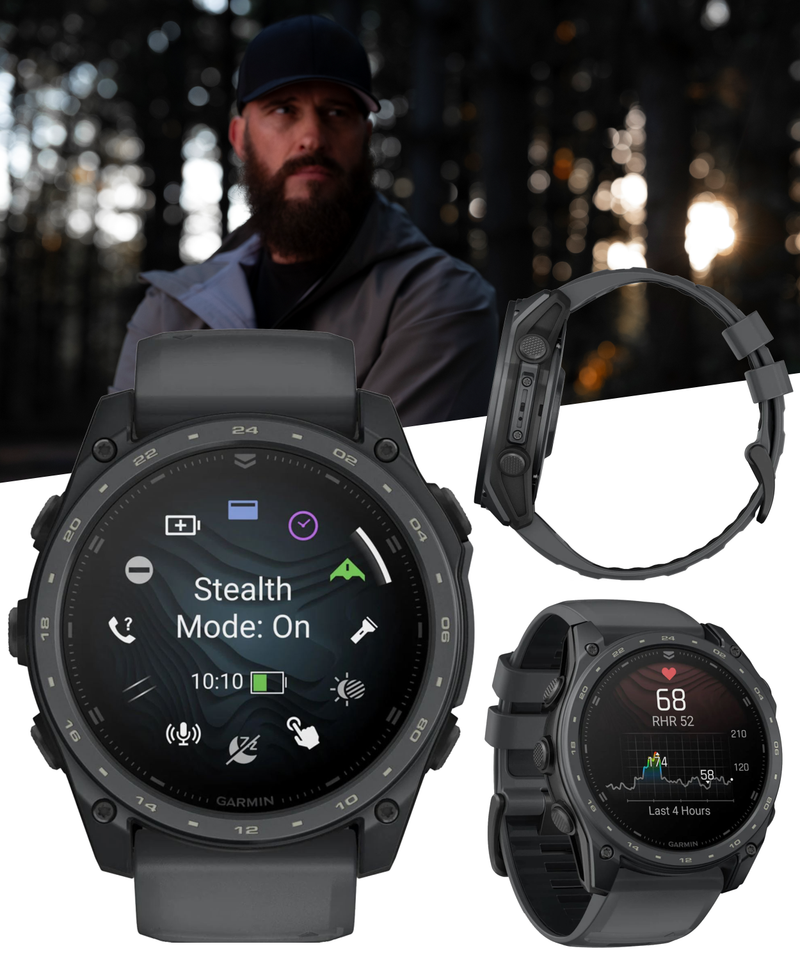 Garmin Tactix 8 – 51mm Cerakote, Premium Tactical GPS Smartwatch, AMOLED Display, Applied Ballistics Solver | Wearable4U Bundle