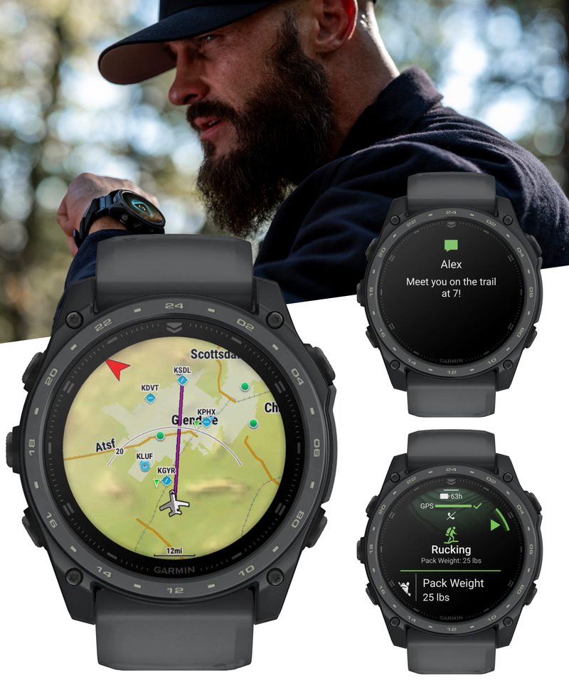 Garmin Tactix 8 – 51mm Cerakote, Premium Tactical GPS Smartwatch, AMOLED Display, Applied Ballistics Solver | Wearable4U Bundle