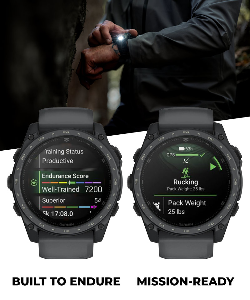 Garmin Tactix 8 – 51mm Cerakote, Premium Tactical GPS Smartwatch, AMOLED Display, Applied Ballistics Solver | Wearable4U Bundle