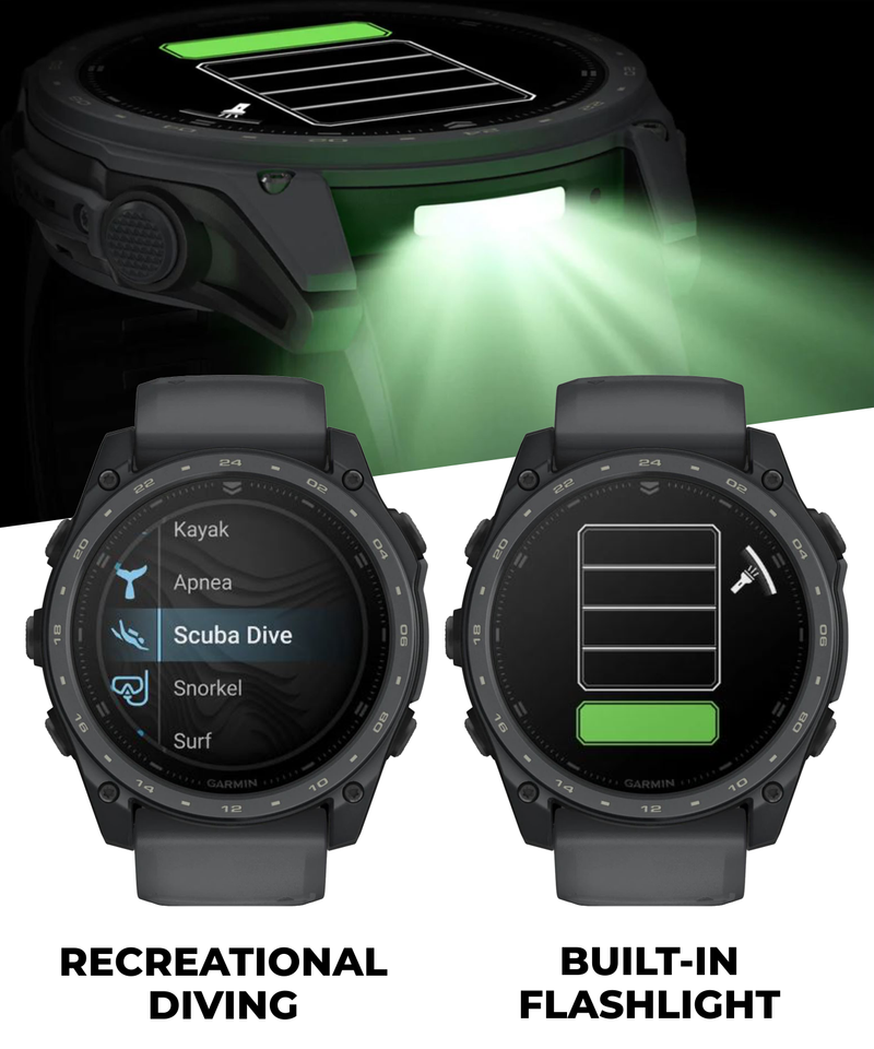 Garmin Tactix 8 – 51mm Cerakote, Premium Tactical GPS Smartwatch, AMOLED Display, Applied Ballistics Solver | Wearable4U Bundle