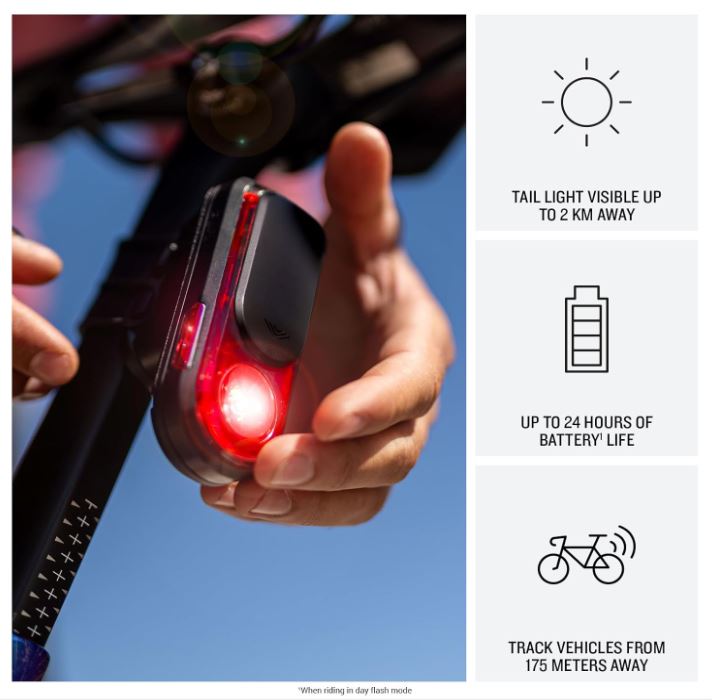 Garmin Varia RearVue 820, Advanced Rearview Radar & Tail Light, Enhanced Visibility & Awareness for Cyclists, Advanced Vehicle Tracking & Brake Light (010-03180-00) | Wearable4U Bundle