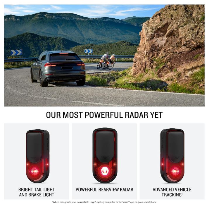 Garmin Varia RearVue 820, Advanced Rearview Radar & Tail Light, Enhanced Visibility & Awareness for Cyclists, Advanced Vehicle Tracking & Brake Light (010-03180-00) | Wearable4U Bundle