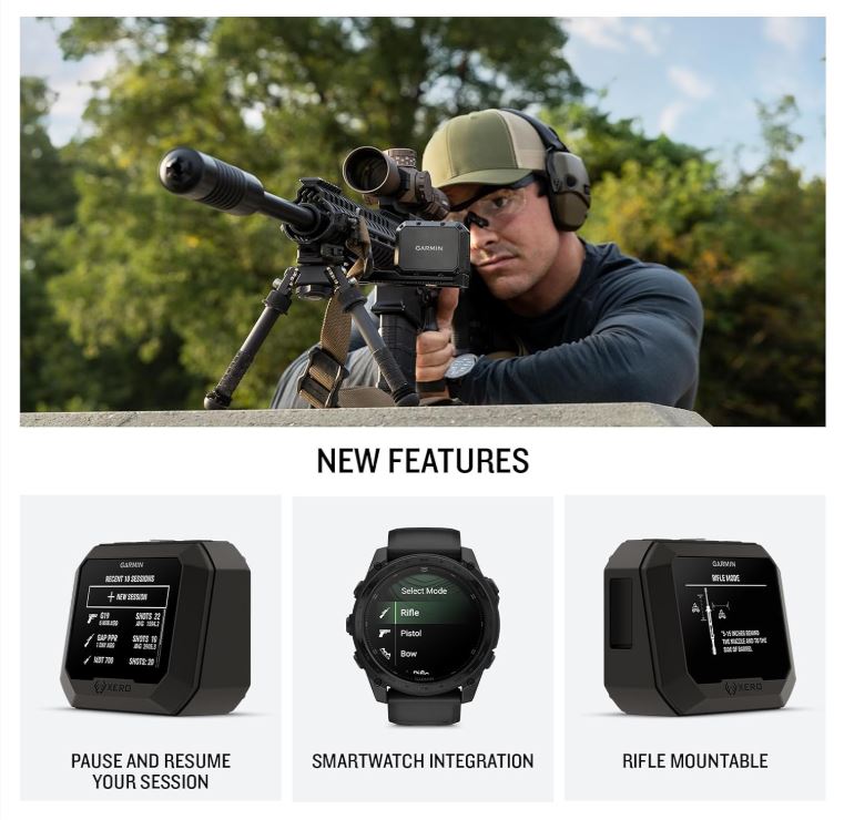 Garmin Xero C2 Chronograph, Compact Reliable Chronograph, Tracks Up to 10 Shots Per Second, from 100 to 5000 FPS ( 010-03953-00) with Wearable4U PowerBank Bundle