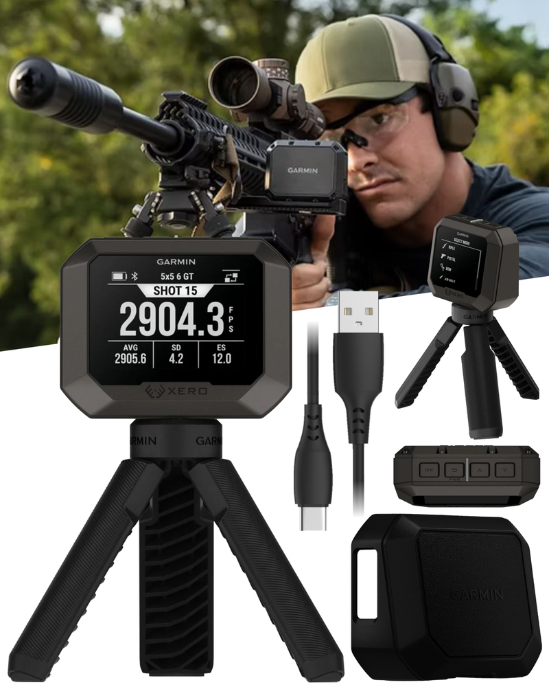 Garmin Xero C2 Chronograph, Compact Reliable Chronograph, Tracks Up to 10 Shots Per Second, from 100 to 5000 FPS ( 010-03953-00) with Wearable4U PowerBank Bundle