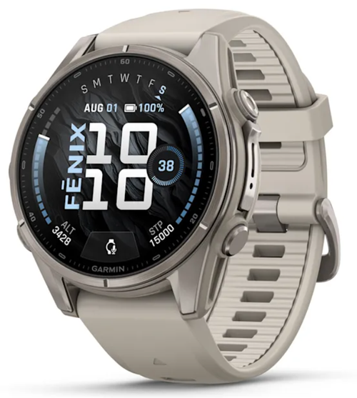 Garmin Fenix 9 AMOLED Premium Multisport GPS Smartwatch, Titanium, Sapphire